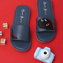 Aria Nica Kids T-Rex Navy Casual Slides-image-84