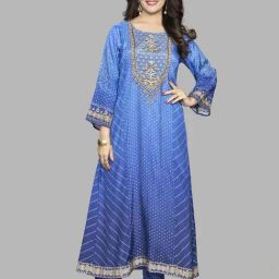 Flare up your style with elegance ¿ Fantasia's Printed Flared Sleeve Long Kurta.-picture-30