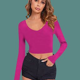 Dream Beauty Fashion Women V-Neck Fitted Crop Top-image-34