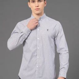 Red Tape Grey Regular Fit Striped Shirt-picture-37