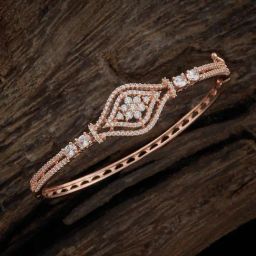 Kushal's Fashion Jewellery Rose-Gold Tone Kada for Women-picture-36