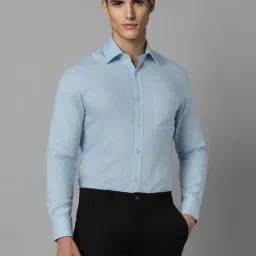 Louis Philippe Blue Cotton Regular Fit Printed Shirt-picture-48