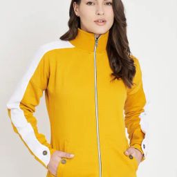 BRINNS Mustard & White Color-Block Jacket-picture-46