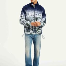 Levi's Grey Polyester Relaxed Fit Self Sweatshirt-34