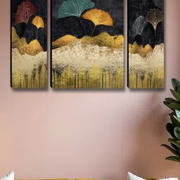 Myntra Elegant Homes Grey & Beige 3 Pieces Printed Wall Paintings-20