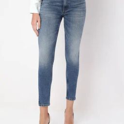 Vero Moda Light Blue Blended Mid Rise Jeans-image-91