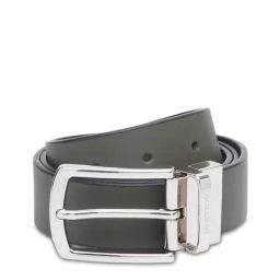United Colors of Benetton Croce Olive & Brown Leather Reversible Belt For Men-5