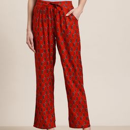 HERE&NOW Ethnic Motifs Printed Palazzos-image-47