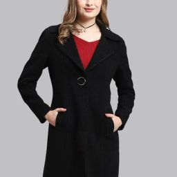 Monte Carlo Black Wool Regular Fit Coat-image-31
