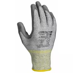 Liscombe Contact Cut D Series Grey Yarn Cut Resistant Gloves Size 9 Polyurethane Coating, LN659-09-image-57