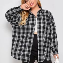 BUYNEWTREND Black Cotton Chequered Shirt-image-97