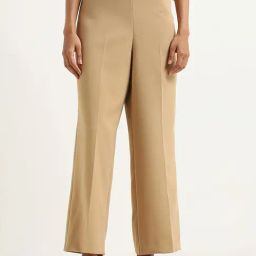 Wardrobe by Westside Beige Solid Trousers-image-79