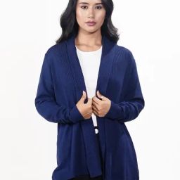 Zink London Navy Solid Shrug-image-97
