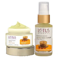 Lotus Herbals Set Of 2 Radiance Boost Ubtan Face Serum - 30 ml & Face Cream - 50 g-47