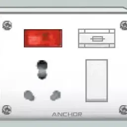 ANCHOR Capton 5-In-1Withbox(4 Fixing Holes) Socket With Switch-2