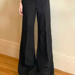 LULU & SKY Women Striped Flared Low-Rise Trousers-image-62