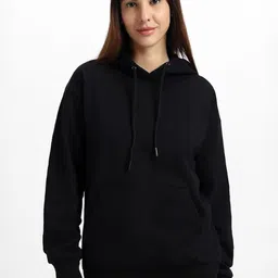 Mast & Harbour Women Hooded Cotton Fleece Sweatshirts-picture-7
