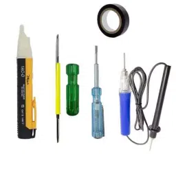 Hillgrove Non Contact Voltage Tester Set with Electrical Tape, Line Tester, Continuity Tester & 2-in-1 Screwdriver, HGCM207M1-36