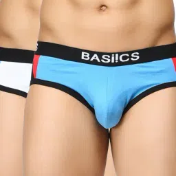 BASIICS by La Intimo Blue & White Printed Briefs (Pack of 2)-image-45
