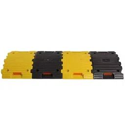 Ladwa Size 85 m x 50 mm Heavy Duty Road Hump Speed Breaker for Safety & High Visibilty Plastic Yellow & Black, LSI - PRH50MM2PC - 85mtr-35