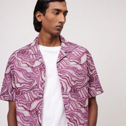 ether Comfort Fit Printed Organic Cotton Shirt-image-40