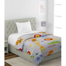 Hosta Homes 210 GSM Glace Cotton Toons Printed Microfibre Filled Single Bed Comforter - Multicolor-image-29