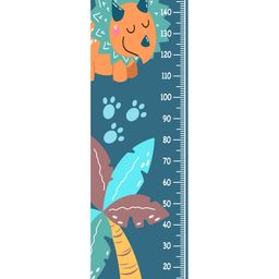 WENS Triceratops Height Chart Wall Decal Growth Chart- Blue-image-29