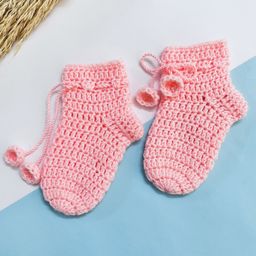 Little Peas Handmade Solid Socks - Peach-image-37