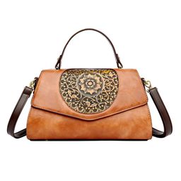 SYGA Women Elegant Retro Handbag Large Capacity Cover-Style Shoulder Bag (Orange)-picture-24