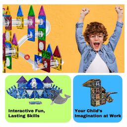 NEGOCIO Magnetic Tiles Rolling Ball building blocks (45 pcs) toy for kids- PACK OF 1- COLOR MAY VARY-29