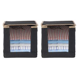 Kuber Industries Black Set of 2 Regular Drawer Organiser Organisers-0