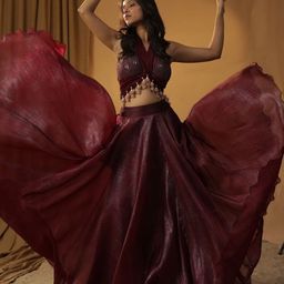 ARPITA SULAKSHANA Embellished Made to Measure Lehenga & Blouse With Dupatta image 4