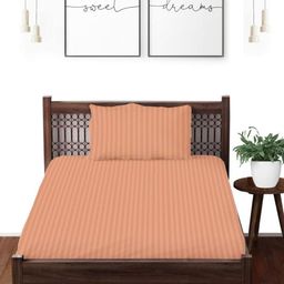 Enchant Home Platinum Orange Printed Cotton 250 TC Single Bedsheet Set2.28m x 1.52m-image-82