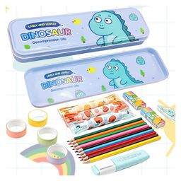 FunBlast Dinosaur Theme Metal Pencil Box  Random Color and Design image 4