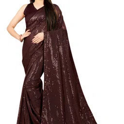 Moda Rapido Embellished Sequinned Poly Georgette Saree-image-21