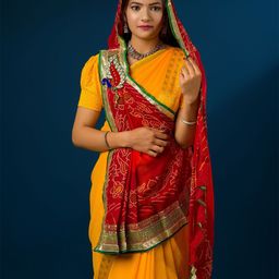 KCPC BANDHANI Printed Bandhani Dupatta with Beads and Stones image 3