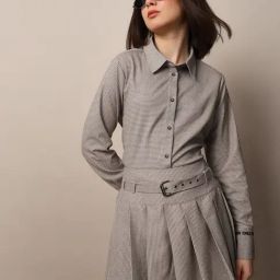 Only Grey & Black Checks Shirt-image-2