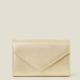 Accessorize London Gold PU Envelope Clutch-68