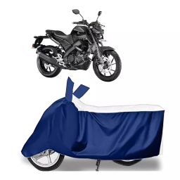 Auto Pearl Two Wheeler Cover for Yamaha MT 15 New - White, Blue-image-91