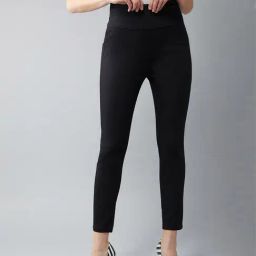 DOLCE CRUDO Black Skinny Fit Jeggings-image-89