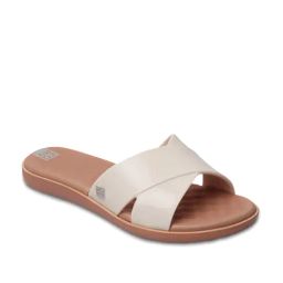 Zaxy Women's Soul Fem Off White Cross Strap Sandals-image-14