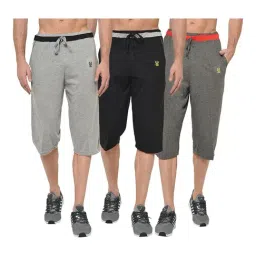 Vimal Jonney Multicolor Regular Fit Capris - Pack of 3-image-89