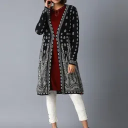 W Black Printed Cardigan-picture-6