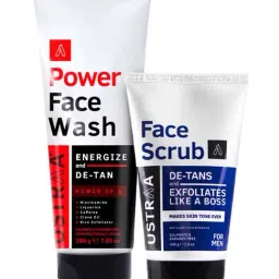 Ustraa Power De-Tan Face Wash & Face Scrub Combo Set-34