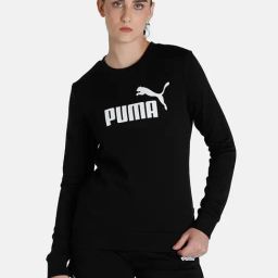 Puma Essentials Black Cotton Logo Sweater-image-84