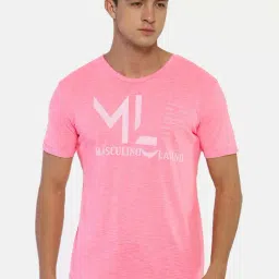 Masculino Latino Pink Cotton Regular Fit Printed T-Shirt-picture-34