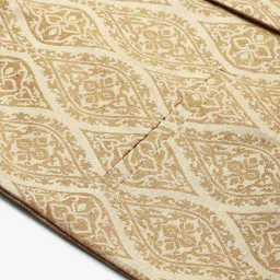 SOJANYA Beige & Gold Regular Fit Jacquard Nehru Jacket image 5