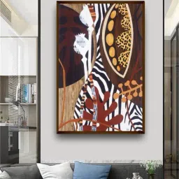 The Art House Abstract Multicolor Canvas Painting-48
