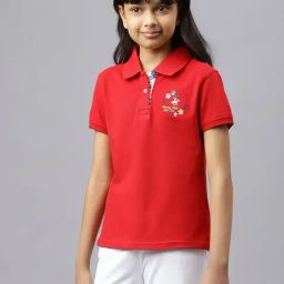 Beverly Hills Polo Club Kids Red Solid Polo T-Shirt-image-70