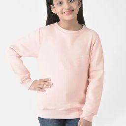 Crimsoune Club Kids Peach Regular Fit Full Sleeves Sweatshirt-image-35